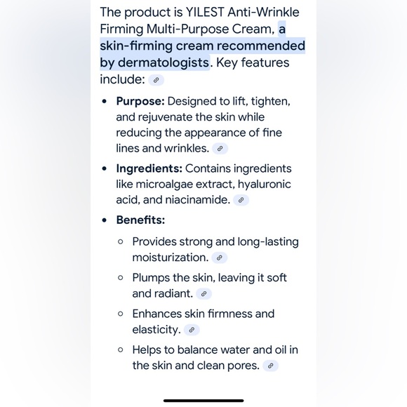 NIP Yilest Anti Wrinkle Firming Multi-Purpose Cream 2oz. - Picture 4 of 5